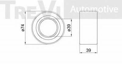 TREVI AUTOMOTIVE wb1637 -  Комплект подшипника ступицы колеса